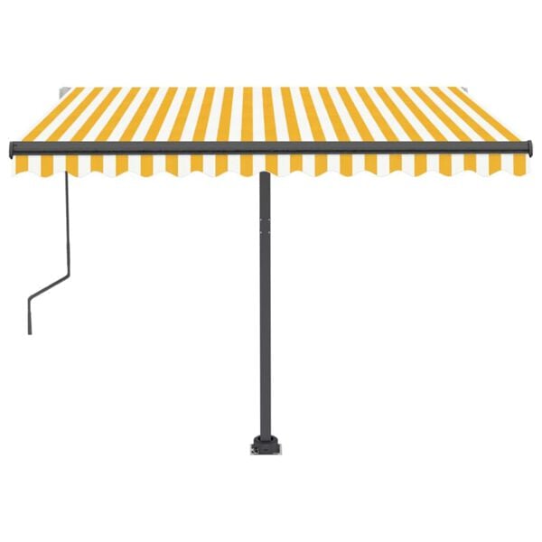 vidaXL Auvent automatique sur pied 300x250 cm Jaune/Blanc