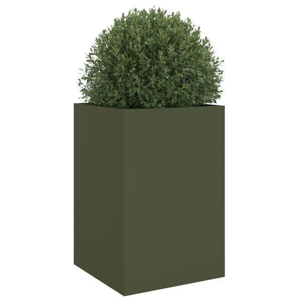 vidaXL Jardinière vert olive 52x48x75 cm acier