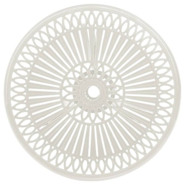 vidaXL Table de jardin Blanc 62x62x65 cm Aluminium coulé