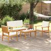 vidaXL Ensemble de canap&eacute; de jardin 4 pcs Marron 120 x 65,5 x 79 cm