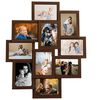 vidaXL Collage de cadres photo de photo 10x(10x15 cm) Marron fonc&eacute; MDF