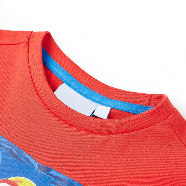 T-shirt pour enfants avec manches courtes rouge 116