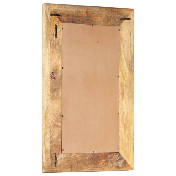 vidaXL Miroir sculpt&eacute; &agrave; la main 80x50x2,6 cm Bois de manguier solide