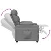 vidaXL Fauteuil inclinable &eacute;lectrique Gris clair Tissu