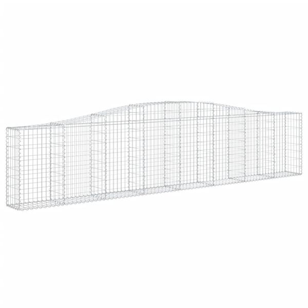 vidaXL Paniers à gabions arqués 15 pcs 400x30x80/100 cm Fer galvanisé
