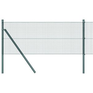 vidaXL Cl&ocirc;ture en fils soud&eacute;s pour fixation au sol 25 x 0,6 m Vert