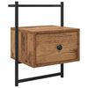 vidaXL Cabinet de chevet avec tiroir 2 pcs Bois ancien 35 x 30 x 51 cm