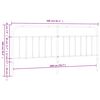 vidaXL T&ecirc;te de lit de remplacement m&eacute;tal noir 200 cm