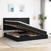 vidaXL Lit avec rangement et matelas Noir 200 x 200 cm Velours