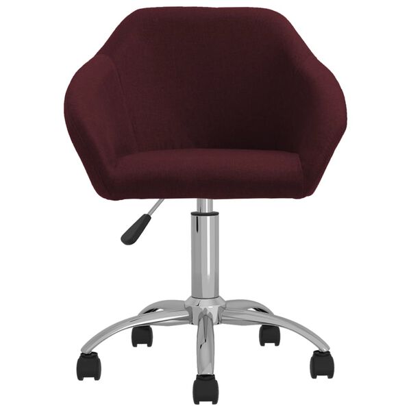 vidaXL Chaise pivotante de salle à manger Violet Tissu