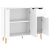 vidaXL Buffet blanc brillant 90x30x72 cm bois d'ing&eacute;nierie