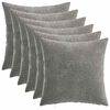 vidaXL Housse de coussin 6 pc HEERLEN Gris fonc&eacute; 30 x 30 cm