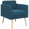 vidaXL Fauteuil d'appoint Bleu Velours