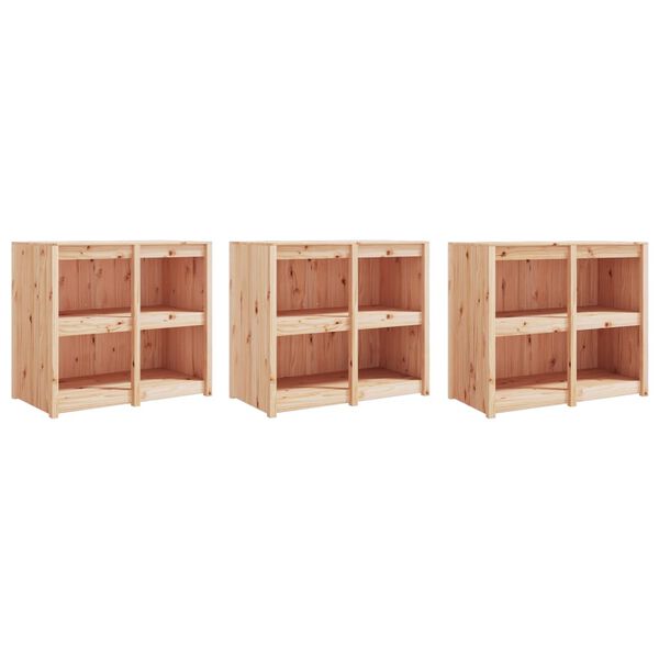 vidaXL Armoires de cuisine d'ext&eacute;rieur 3 pcs bois de pin massif