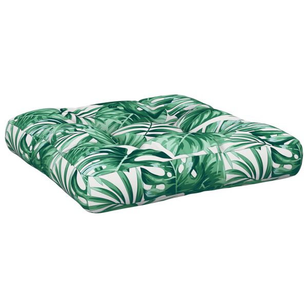 vidaXL Coussins de palette lot de 2 motif de feuilles tissu
