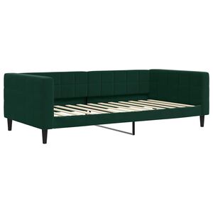 vidaXL Lit de repos sans matelas vert fonc&eacute; 100x200 cm velours