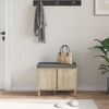 vidaXL Banc d'entr&eacute;e avec coussin Ch&ecirc;ne Sonoma 60 x 38 x 46 cm