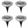HI Lampes solaires &agrave; LED de jardin enterr&eacute;es 4 pcs