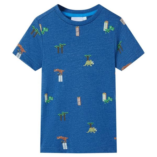 T-shirt pour enfants m&eacute;lange de bleu fonc&eacute; 92
