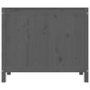 vidaXL Bo&icirc;te &agrave; linge Gris 88,5x44x76 cm Bois massif de pin
