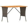 vidaXL Table de jardin avec dessus en bois d'acacia gris 105x75x72 cm