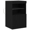 vidaXL Buffet LED Ch&ecirc;ne noir 41 x 37 x 67 cm Bois d'ing&eacute;nierie