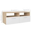 vidaXL Meubles TV 2 pcs Bois d&rsquo;ing&eacute;nierie 95x35x36 cm Ch&ecirc;ne et blanc