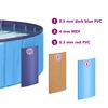 vidaXL Piscine de nage pliable pour chien Bleu 80 x 80 x 20 cm PVC