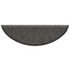 vidaXL Tapis d'escalier 15 pi&egrave;ces 56 x 17 x 3 cm Beige et gris Demi-rond