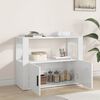 vidaXL Buffet Blanc brillant 80x30x60 cm Bois d'ing&eacute;nierie