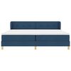 vidaXL Lit &agrave; ressorts avec matelas Bleu 200 x 200 cm tissu