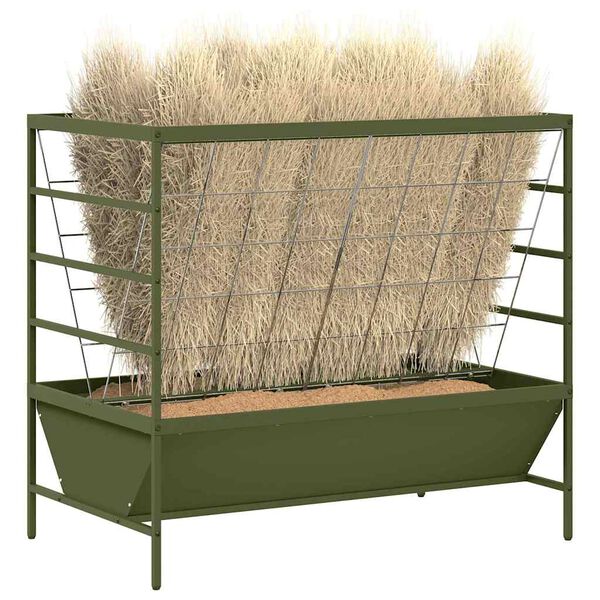 vidaXL Nourrisseur pour Animaux Vert olive 100 x 60 x 90 cm
