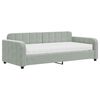 vidaXL Lit de jour avec matelas gris clair 90x190 cm velours