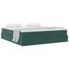 vidaXL Lit avec rangement et matelas Vert fonc&eacute; 180 x 200 cm Velours