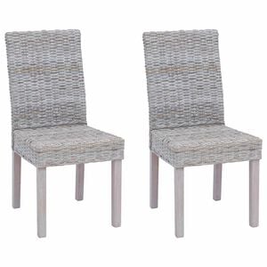 vidaXL Chaise de salle &agrave; manger GENDT 2 pc Blanchiment 45 x 54 x 93 cm