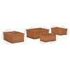 vidaXL Ensemble de paniers gigognes 4 pcs Marron Saule
