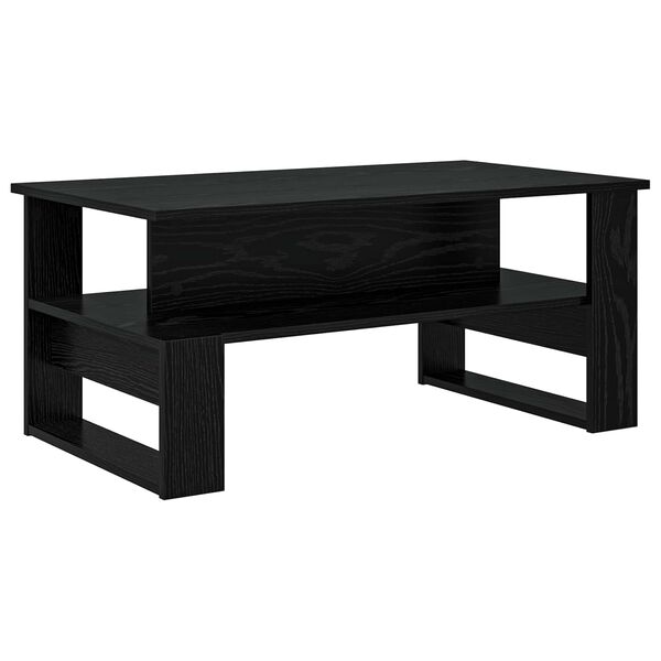 vidaXL Table basse Ch&ecirc;ne noir 90 x 50 x 40 cm Bois d'ing&eacute;nierie