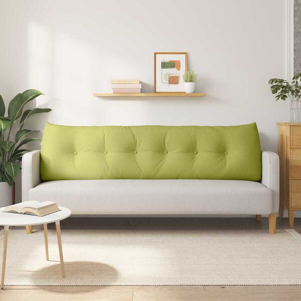 vidaXL Coussin de Dos Vert clair 180 x 24 x 50 cm tissu
