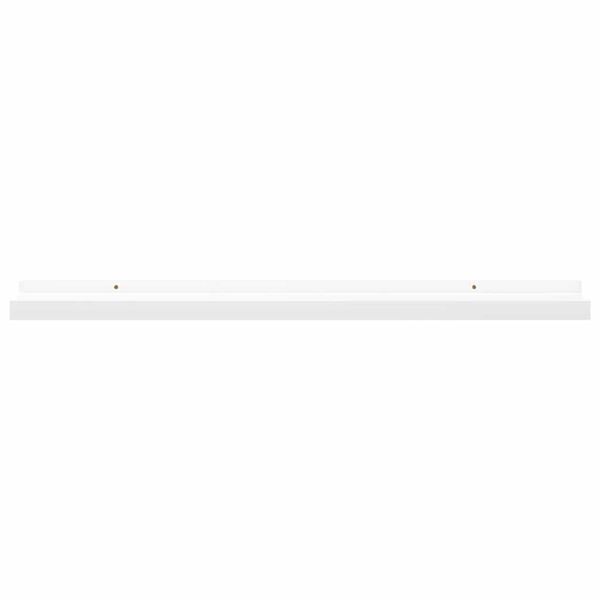 vidaXL &Eacute;tag&egrave;res &agrave; rebord pour cadre photo 2 pcs Blanc 80x9x3 cm MDF