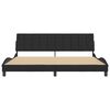 vidaXL Cadre de lit sans matelas Hanko noir 200x200 cm velours