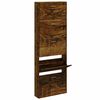 vidaXL Armoire &agrave; chaussures Ch&ecirc;ne fum&eacute; 59x17x169 cm Bois d'ing&eacute;nierie