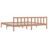 vidaXL Cadre de lit Marron miel Bois pin massif 180x200 cm Super King