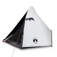 vidaXL Tente de camping 2 personnes blanc 267x154x117 cm taffetas 185T