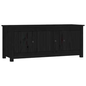 vidaXL Armoire &agrave; chaussures Noir 110x38x45,5 cm Bois de pin massif