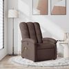 vidaXL Fauteuil de massage inclinable Marron fonc&eacute; Tissu