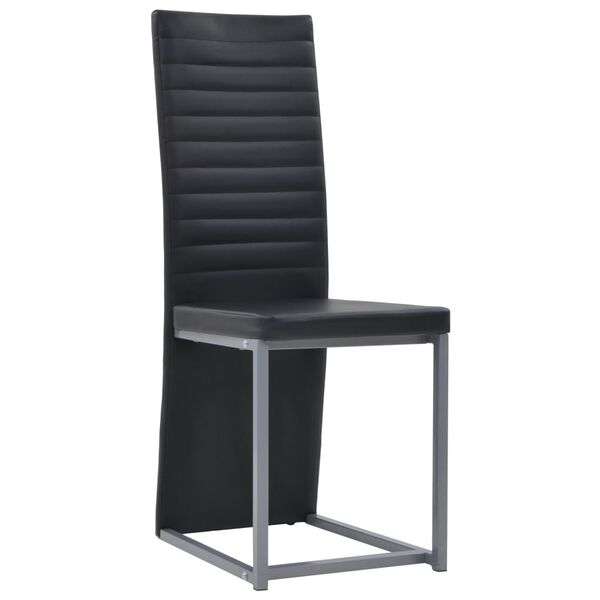 vidaXL Ensemble de mobilier 7 pcs Acier et verre tremp&eacute; Noir