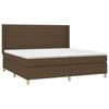 vidaXL Sommier &agrave; lattes de lit avec matelas Marron fonc&eacute; 200x200 cm