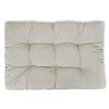 vidaXL Coussin de siège rembourré Blanc sable 120x80x10 cm