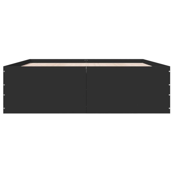 vidaXL Cadre de lit sans matelas noir 160x200 cm