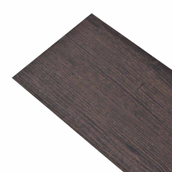 vidaXL Planches de sol 18 pcs Marron fonc&eacute; 2,51 m&sup2; PVC